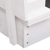 Sandbox Fir Wood White 95x90x15 Cm