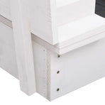 Sandbox Fir Wood White 95x90x15 Cm