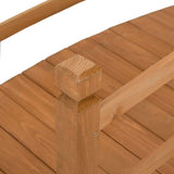 Garden Bridge 140x60x60 Cm Solid Firwood - Top-Down View