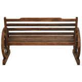 Garden Bench 112 cm Solid Firwood - Top-Down View