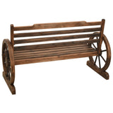 Garden Bench 112 cm Solid Firwood - 45-Degree Angle