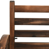 Garden Bench 112 cm Solid Firwood - Rear View
