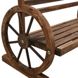 Garden Bench 112 cm Solid Firwood - Close-Up Angle