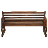 Garden Bench 142 cm Solid Firwood - Side View