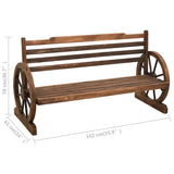 Garden Bench 142 cm Solid Firwood - Low Angle