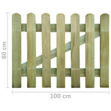 Garden Gate Wood 100x80 cm - Side View