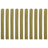 Impregnated Fence Slats 10 pcs Wood 100 cm - Front View