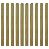 Impregnated Fence Slats 10 pcs Wood 120 cm