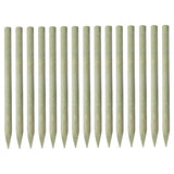 Pointed Fence Posts 15 pcs Impregnated Pinewood 4x150 cm