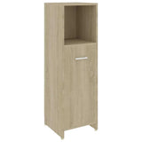 4 Piece Bathroom Furniture Set Sonoma Oak Engineered Wood - 45-Degree Angle