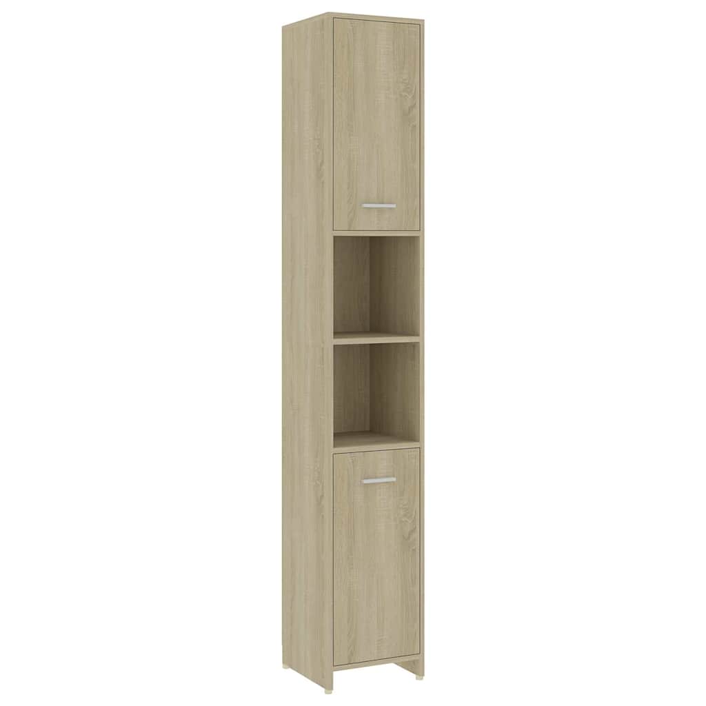 4 Piece Bathroom Furniture Set Sonoma Oak Engineered Wood