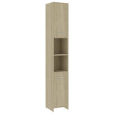 4 Piece Bathroom Furniture Set Sonoma Oak Engineered Wood