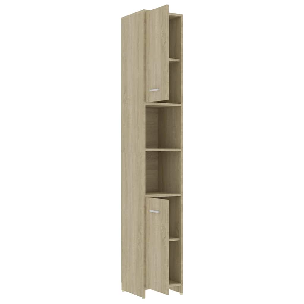 4 Piece Bathroom Furniture Set Sonoma Oak Engineered Wood