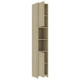 4 Piece Bathroom Furniture Set Sonoma Oak Engineered Wood - Low Angle