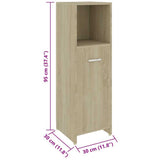 4 Piece Bathroom Furniture Set Sonoma Oak Engineered Wood - Extra Image