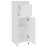 4 Piece Bathroom Furniture Set White Engineered Wood - Extra Image