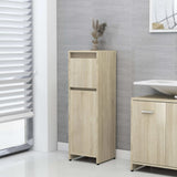 4 Piece Bathroom Furniture Set Sonoma Oak Engineered Wood - Close-Up Angle