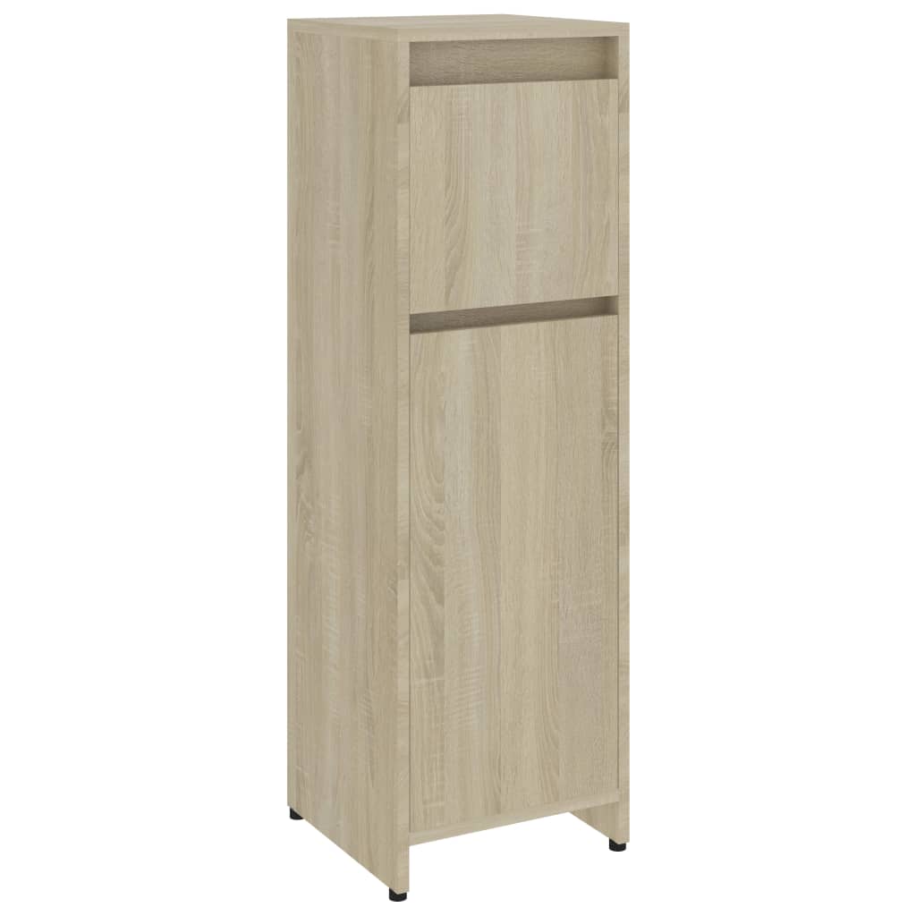 4 Piece Bathroom Furniture Set Sonoma Oak Engineered Wood