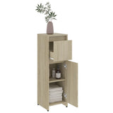 4 Piece Bathroom Furniture Set Sonoma Oak Engineered Wood