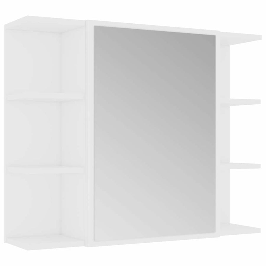 4 Piece Bathroom Furniture Set White Engineered Wood