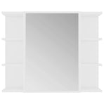 4 Piece Bathroom Furniture Set White Engineered Wood