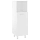 4 Piece Bathroom Furniture Set White Engineered Wood - Rear View