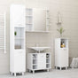 4 Piece Bathroom Furniture Set White Engineered Wood