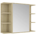 4 Piece Bathroom Furniture Set Sonoma Oak Engineered Wood