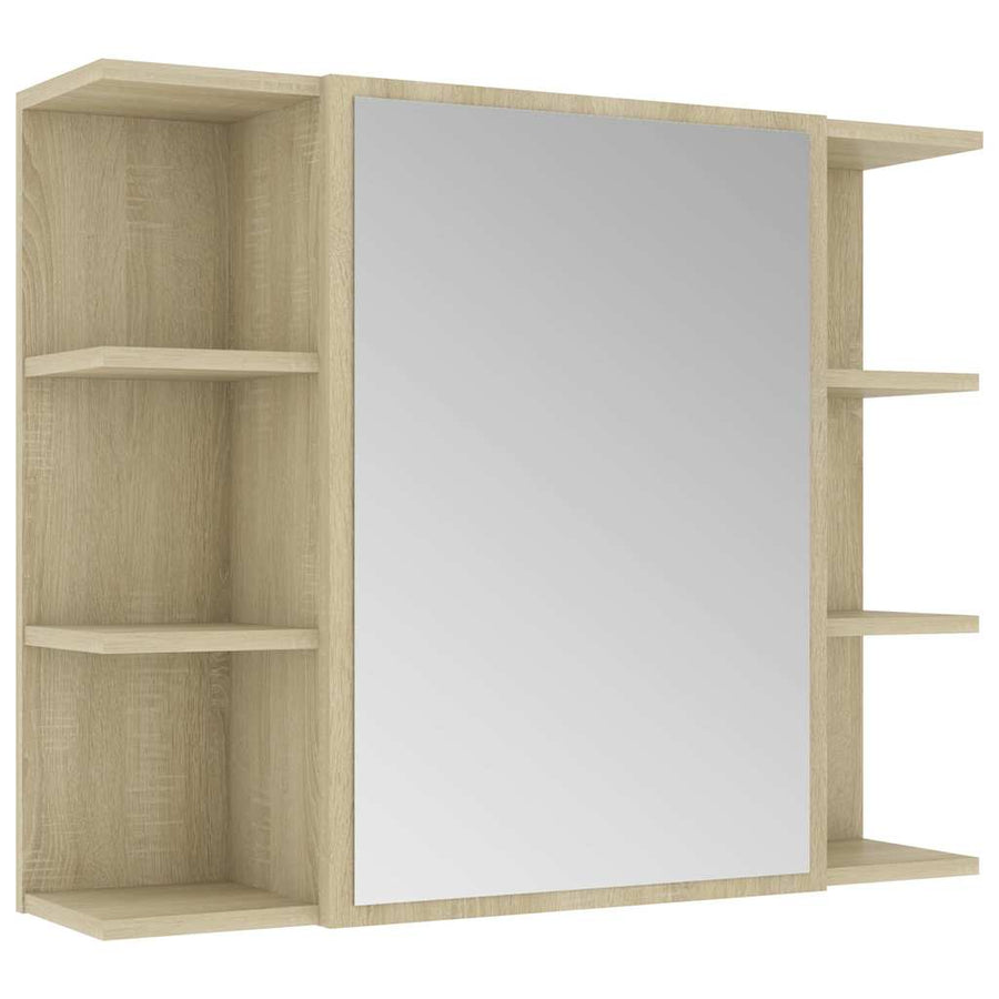 4 Piece Bathroom Furniture Set Sonoma Oak Engineered Wood