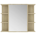 4 Piece Bathroom Furniture Set Sonoma Oak Engineered Wood