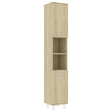 4 Piece Bathroom Furniture Set Sonoma Oak Engineered Wood - Extra Image