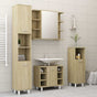 4 Piece Bathroom Furniture Set Sonoma Oak Engineered Wood