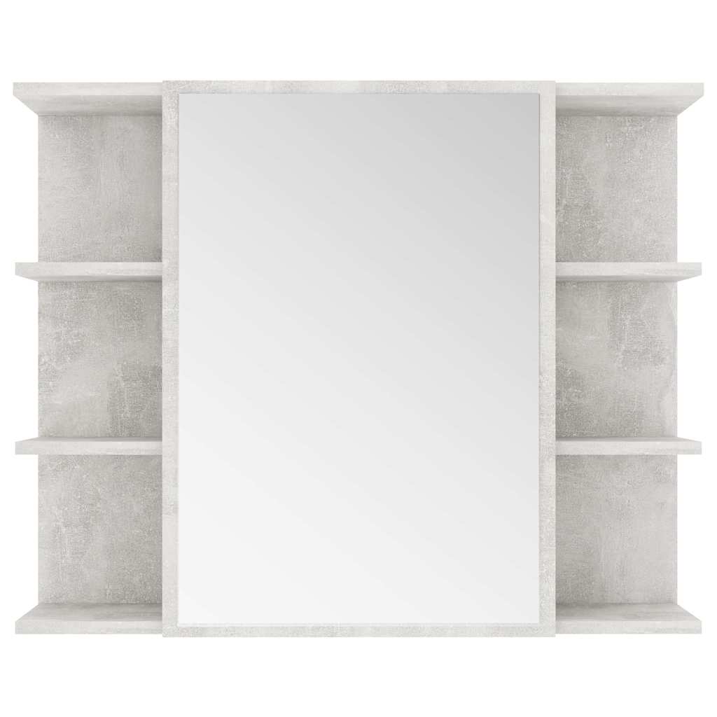4 Piece Bathroom Furniture Set Concrete Grey Engineered Wood