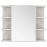 4 Piece Bathroom Furniture Set Concrete Grey Engineered Wood