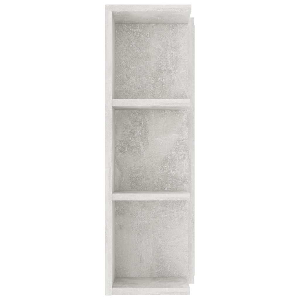 4 Piece Bathroom Furniture Set Concrete Grey Engineered Wood