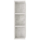 4 Piece Bathroom Furniture Set Concrete Grey Engineered Wood - Rear View