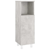 4 Piece Bathroom Furniture Set Concrete Grey Engineered Wood - Close-Up Angle