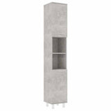4 Piece Bathroom Furniture Set Concrete Grey Engineered Wood - Extra Image