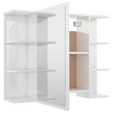 4 Piece Bathroom Furniture Set High Gloss White Engineered Wood - Top-Down View