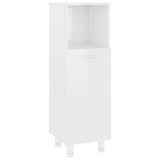 4 Piece Bathroom Furniture Set High Gloss White Engineered Wood