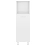 4 Piece Bathroom Furniture Set High Gloss White Engineered Wood