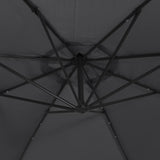 Cantilever Garden Parasol with LED Lights Black 350 cm - Extra Image