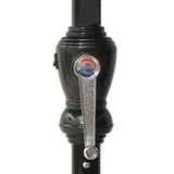 Garden Parasol with LEDs and Steel Pole Green 2x3 m - Low Angle