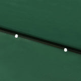 Garden Parasol with LEDs and Steel Pole Green 2x3 m - Extra Image