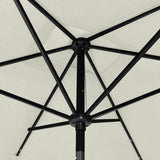 Garden Parasol with LEDs and Steel Pole Sand 2x3 m
