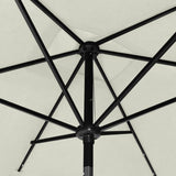 Garden Parasol with LEDs and Steel Pole Sand 2x3 m - Close-Up Angle