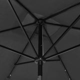 Garden Parasol with LEDs and Steel Pole Anthracite 2x3 m - Extra Image