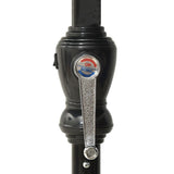 Garden Parasol with LEDs and Steel Pole Taupe 2x3 m - Low Angle