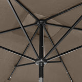 Garden Parasol with LEDs and Steel Pole Taupe 2x3 m - Extra Image