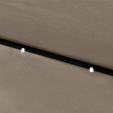 Garden Parasol with LEDs and Steel Pole Taupe 2x3 m - Extra Image